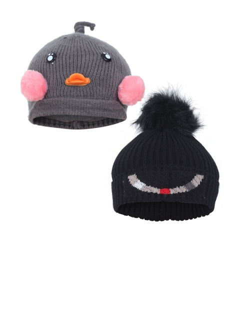 

FabSeasons Boys Pack Of 2 Beanie, Black