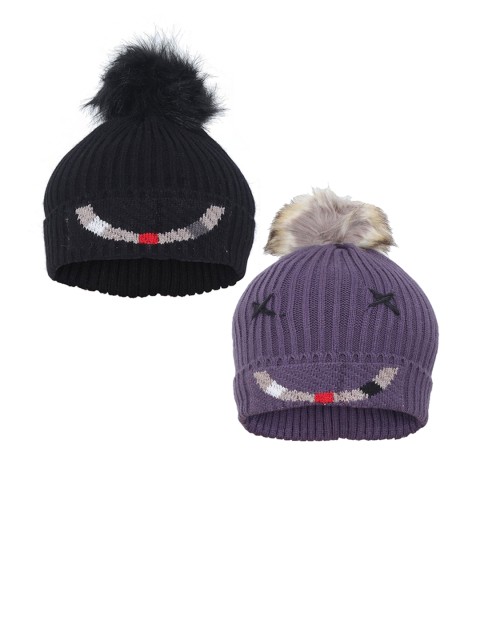 

FabSeasons Boys Pack of 2 Beanie, Purple
