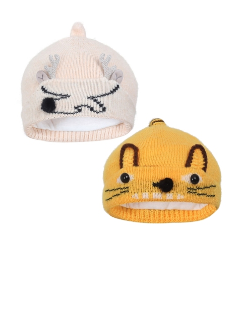 

FabSeasons Boys Yellow & Black Printed Beanie