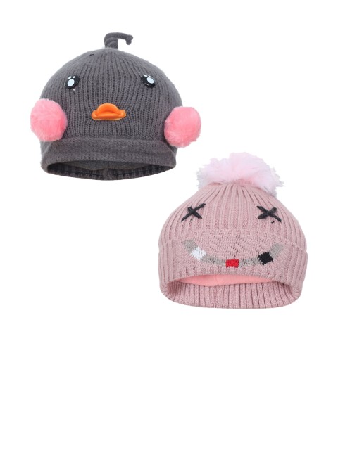 

FabSeasons Boys Pack Of 2 Beanie, Grey