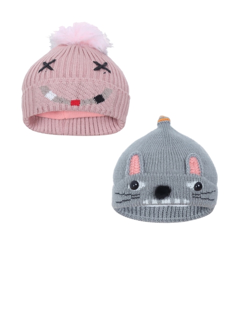 

FabSeasons Girls Peach Beanie