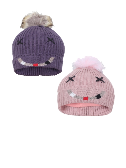 

FabSeasons Boys Pack of 2 Beanie, Purple