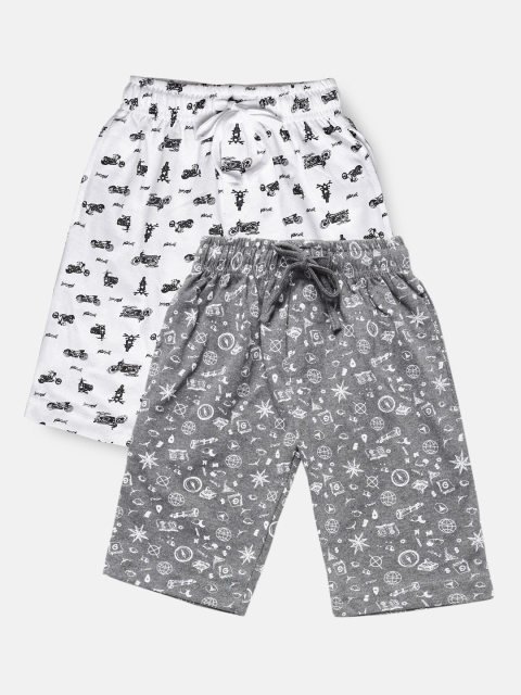 

Urban Dog Boys Pack of 2 Printed Regular Fit Shorts, Charcoal