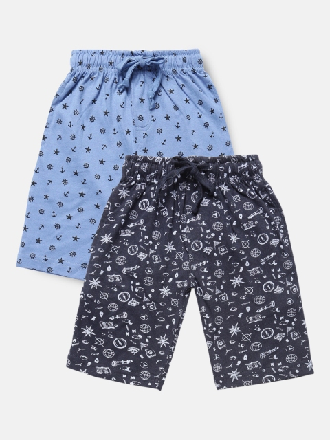 

Urban Dog Boys Navy Blue Pack of 2 Printed Shorts