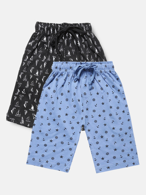 

Urban Dog Boys Blue & Black Pack of 2 Printed Shorts