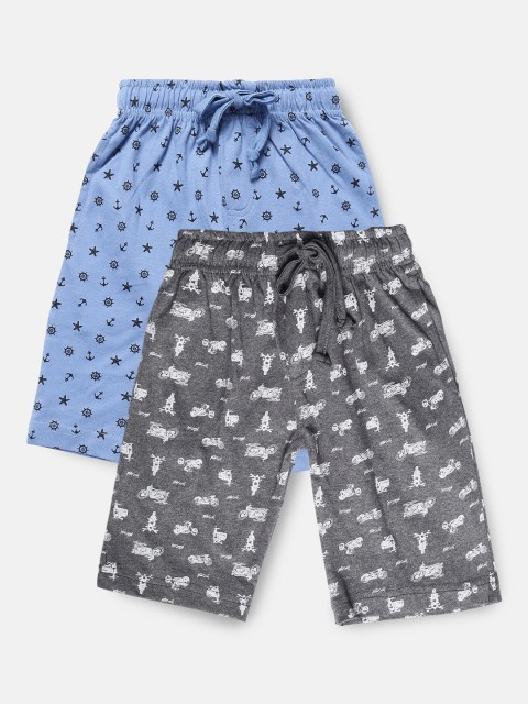 

Urban Dog Boys Pack Of 2 Printed Shorts, Grey