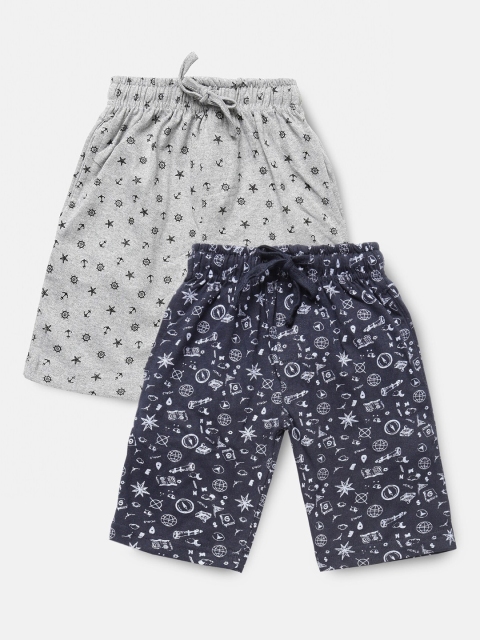 

Urban Dog Boys Pack of 2 Pure Cotton Shorts, Navy blue