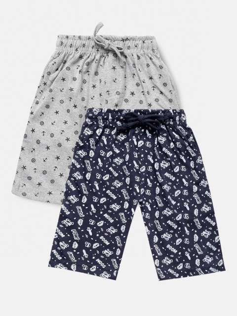 

Urban Dog Boys Navy Blue Pack of 2 Printed Shorts