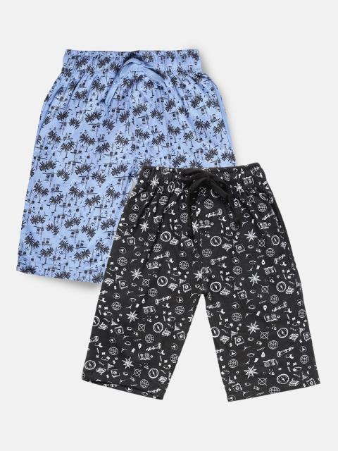 

Urban Dog Boys Black Conversational Printed Mid-Rise Regular Shorts