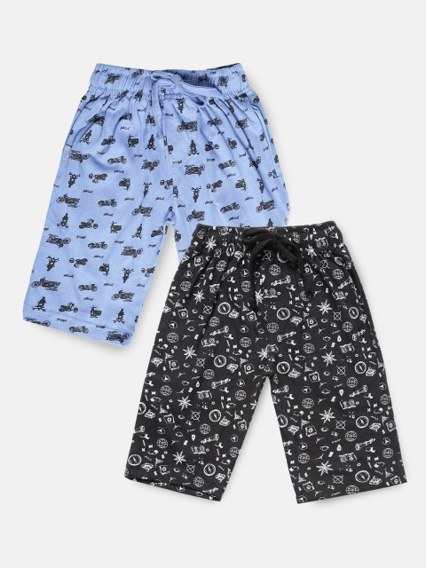 

Urban Dog Boys Pack of 2 Printed Shorts, Black