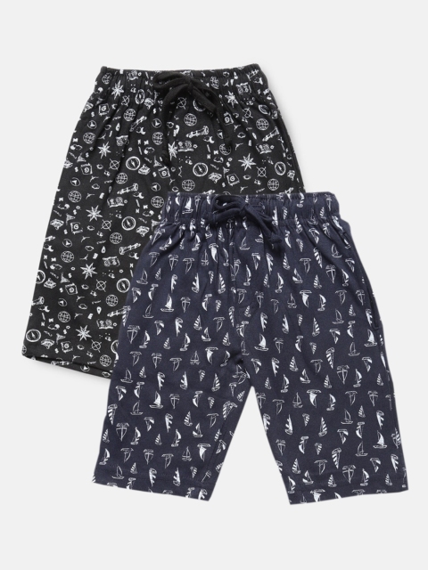 

Urban Dog Boys Pack of 2 Pure Cotton Shorts, Navy blue
