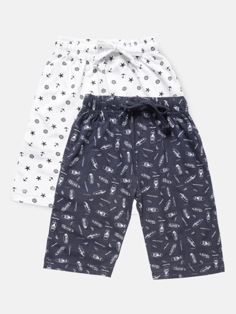 

Urban Dog Boys Pack of 2 Pure Cotton Shorts, Navy blue