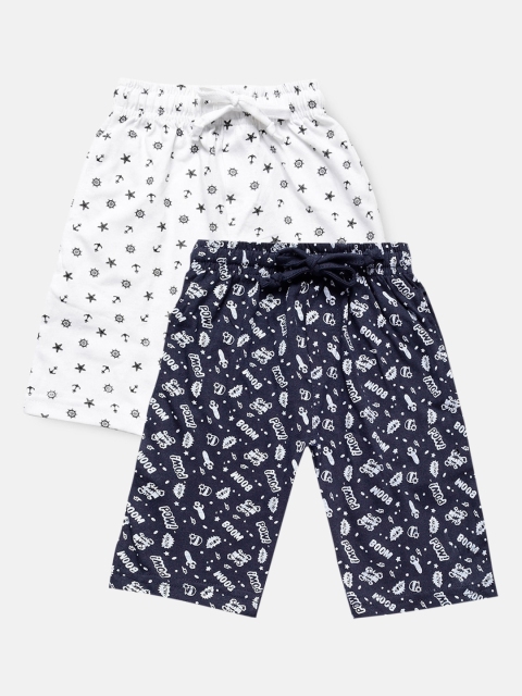 

Urban Dog Boys Pack of 2 Pure Cotton Shorts, Navy blue