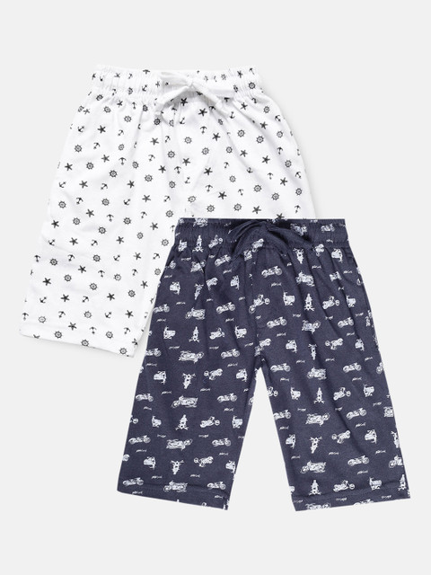 

Urban Dog Boys Pack of 2 Pure Cotton Shorts, Navy blue