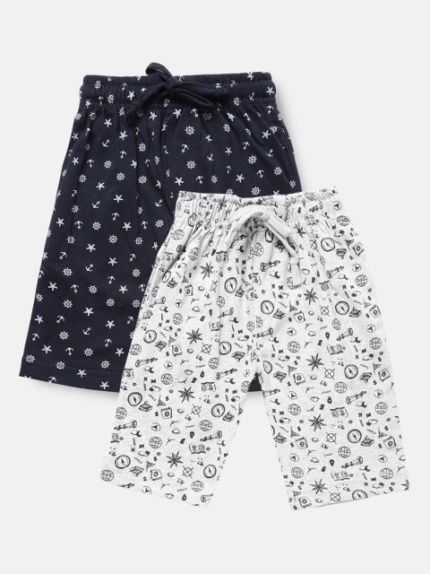 

Urban Dog Boys Pack Of 2 Printed Shorts, Grey