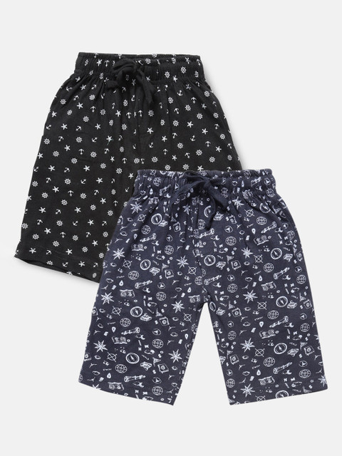 

Urban Dog Boys Pack of 2 Pure Cotton Shorts, Navy blue