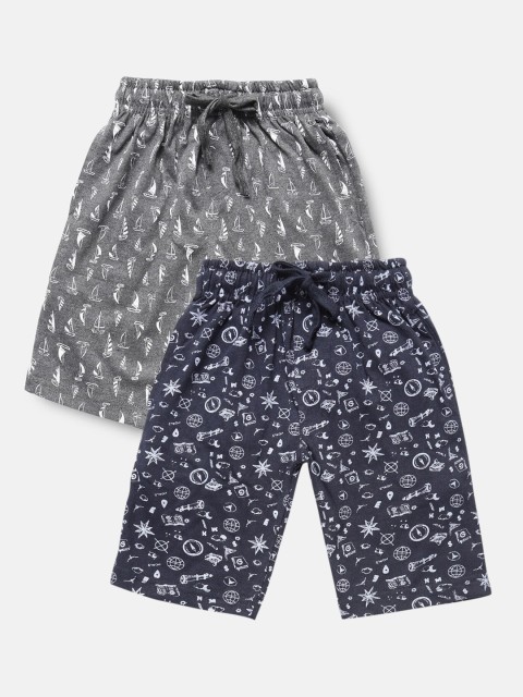 

Urban Dog Boys Pack of 2 Pure Cotton Shorts, Navy blue