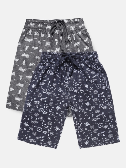 

Urban Dog Boys Pack of 2 Pure Cotton Shorts, Navy blue