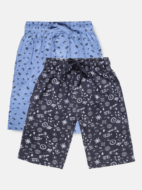 

Urban Dog Boys Blue Pack of 2 Printed Shorts