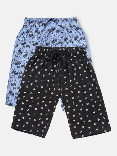 

Urban Dog Boys Black Conversational Printed Mid-Rise Regular Shorts