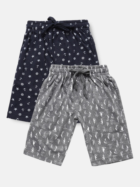 

Urban Dog Men Pack of 2 Navy Blue & Grey Printed Boxers