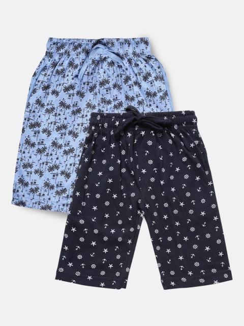 

Urban Dog Boys Pack of 2 Pure Cotton Shorts, Navy blue
