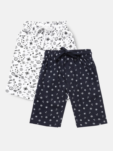 

Urban Dog Boys Pack of 2 Pure Cotton Shorts, Navy blue