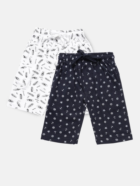 

Urban Dog Boys Pack Of 2 Printed Shorts, Navy blue