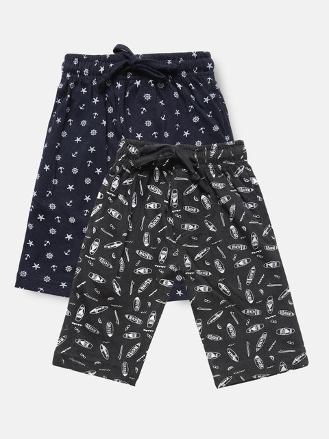 

Urban Dog Boys Pack Of 2 Printed Shorts, Navy blue