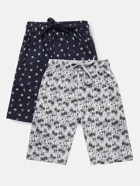 

Urban Dog Boys Pack of 2 Printed Cotton Shorts, Grey