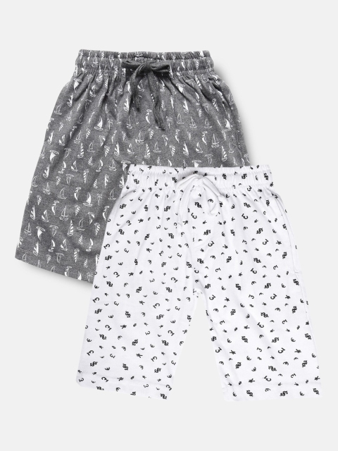 

Urban Dog Boys Pack of 2 Printed Cotton Shorts, White