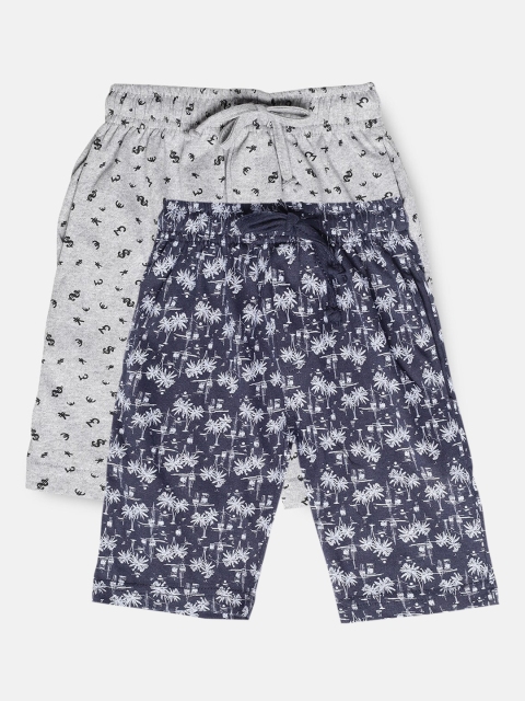 

Urban Dog Boys Pack of 2 Printed Cotton Shorts, Grey
