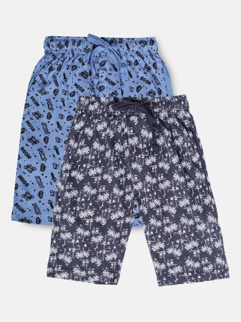 

Urban Dog Boys Pack of 2 Printed Cotton Shorts, Navy blue