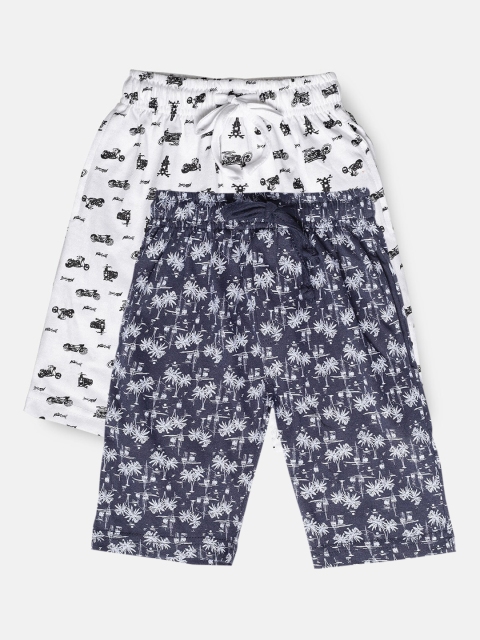 

Urban Dog Boys Pack of 2 Printed Cotton Shorts, Navy blue