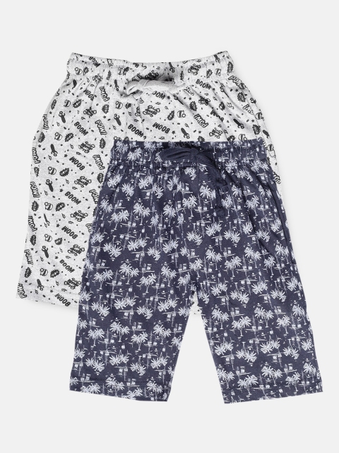 

Urban Dog Boys Pack of 2 Printed Cotton Shorts, Navy blue