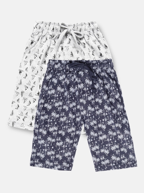 

Urban Dog Boys Pack of 2 Printed Cotton Shorts, Navy blue