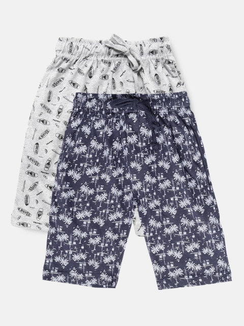 

Urban Dog Boys Pack of 2 Printed Cotton Shorts, Navy blue