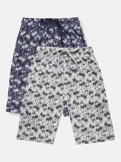 

Urban Dog Boys Pack of 2 Printed Cotton Shorts, Navy blue