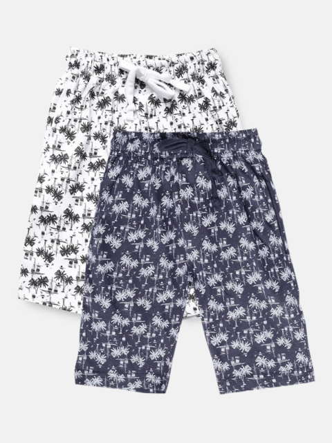 

Urban Dog Boys Pack of 2 Printed Cotton Shorts, Navy blue