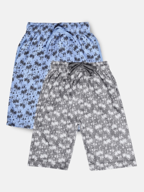 

Urban Dog Boys Pack of 2 Printed Cotton Shorts, Grey