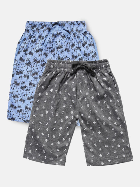 

Urban Dog Boys Pack of 2 Printed Cotton Shorts, Grey