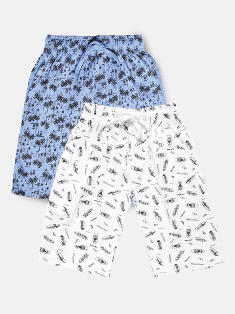 

Urban Dog Boys Pack of 2 Printed Cotton Shorts, White