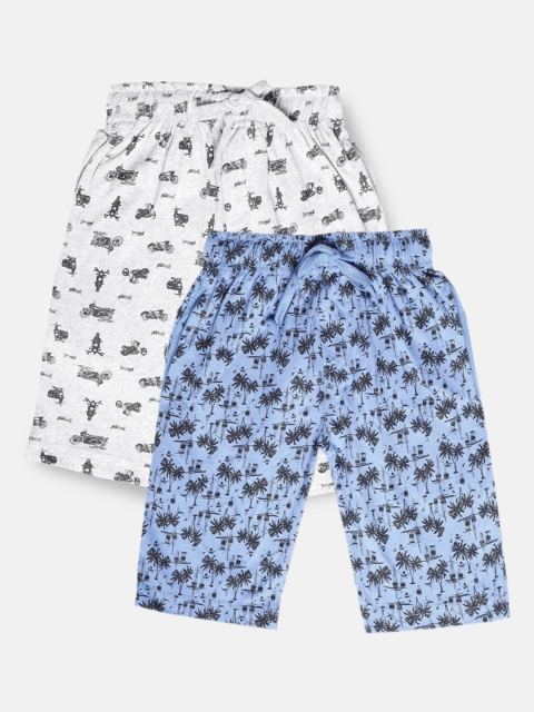 

Urban Dog Boys Pack of 2 Printed Cotton Shorts, Blue