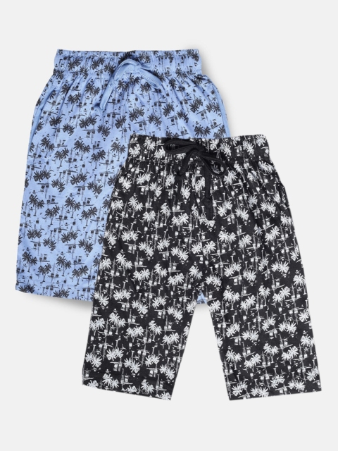 

Urban Dog Boys Pack of 2 Printed Cotton Shorts, Black