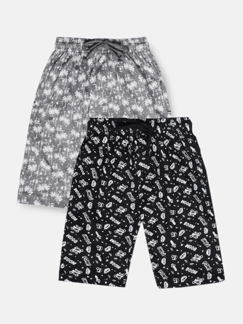 

Urban Dog Pack Of 2 Boys Black Conversational Printed Mid-Rise Regular Shorts