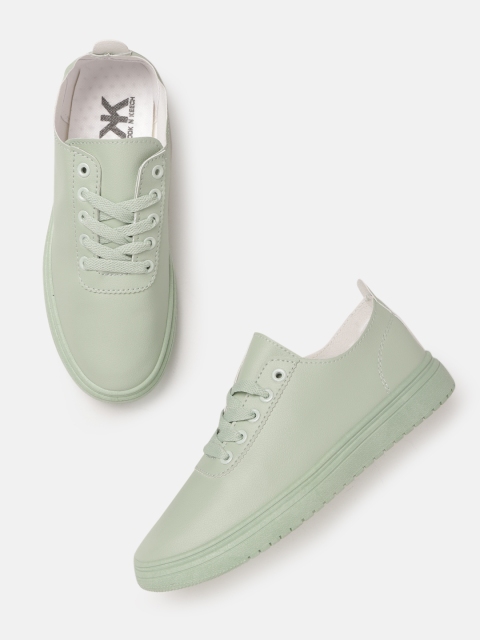

Kook N Keech Women Mint Green Solid Sneakers