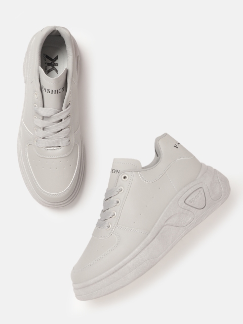 

Kook N Keech Women Grey Flatform Sneakers
