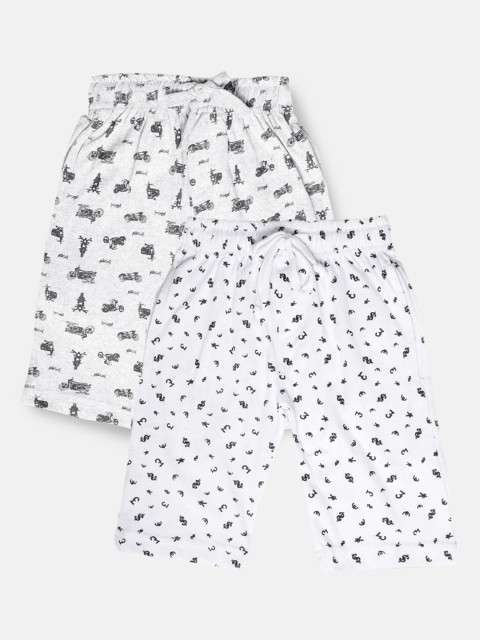

Urban Dog Boys Pack of 2 White Printed Cotton Shorts