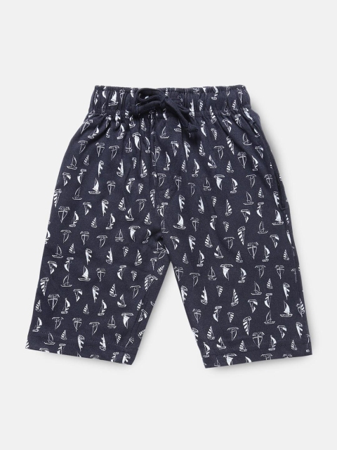 

Urban Dog Boys Pack of 2 White & Navy Blue Printed Cotton Shorts