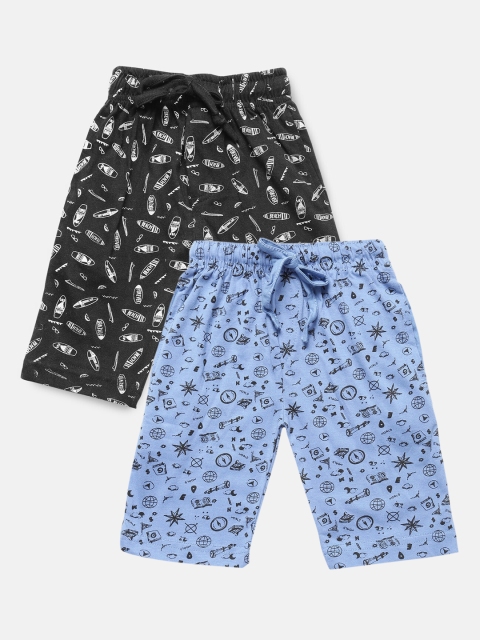 

Urban Dog Boys Pack Of 2 Printed Shorts, Blue